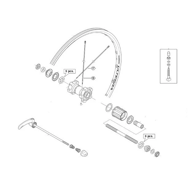 Rayon Shimano Ultegra WH6700 - Arrière (x1)